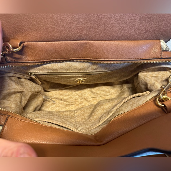 Charming Charlie Faux Brown Handbag - Picture 8 of 12